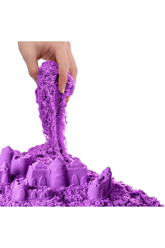 Aksesuarlı Mor Kinetik Oyun Kumu (500 Gr.) - Art Craft Kinetik Kum Seti - Oyun Kumu - Art Sand Kumu