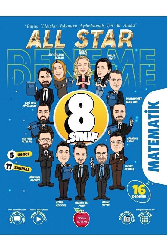 Newton 8.sınıf Lgs Yeni All Star Matematik 16 Deneme - Güncel