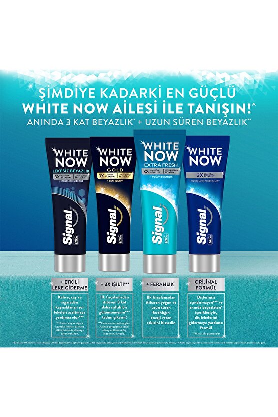 White Now Diş Macunu Extra Fresh Yoğun Ferahlık 75 ml X2 