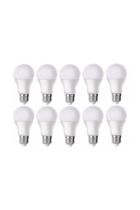 10 Watt Led Ampul 10 Lu Paket 900 Lümen 6400k Beyaz Işık Uzun Ömürlü-hızlı Kargo 10 Lu Paket