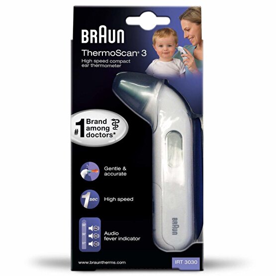 Braun Termometre Thermoscan Irt 3030 Ateş Ölçer Braun Kulaktan Ateş Ölçer