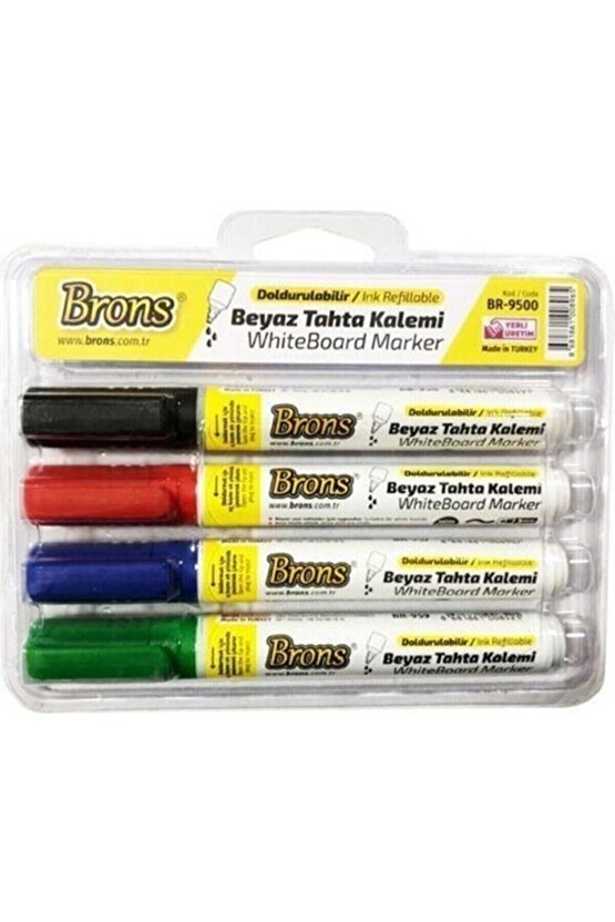 Tahta Kalem Mürekkebi Tahta Kalem Seti 4 Renk Mürekkep + 4 Renk Doldurulabilir Tahta Kalemi