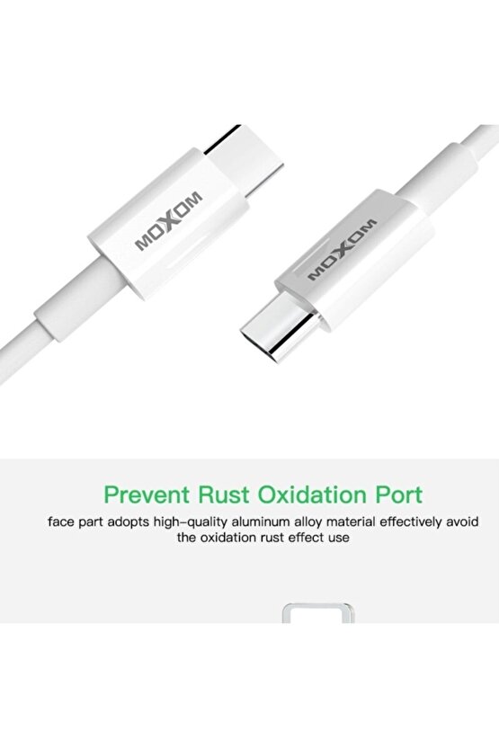 1 Metre Type-c To Type-c Hızlı Fast Şarj Ve Data Kablosu Çift Taraflı Usb C Kablo