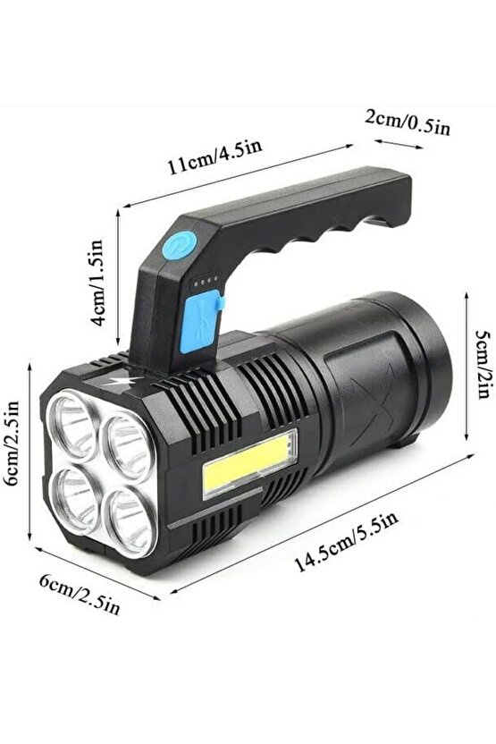 El Feneri Led Açık Hava Kampı Için Taşınabilir Açıl Durum Fener Kitap Okuma Işığı