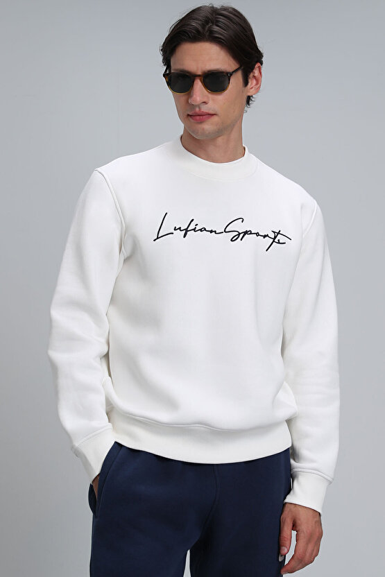 Lowe Erkek Sweatshirt Kırık Beyaz