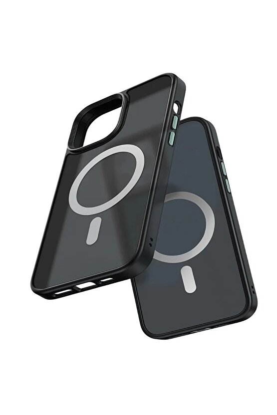 Iphone 14 Uyumlu Mat Siyah Magsafe Kılıf Pc-3100