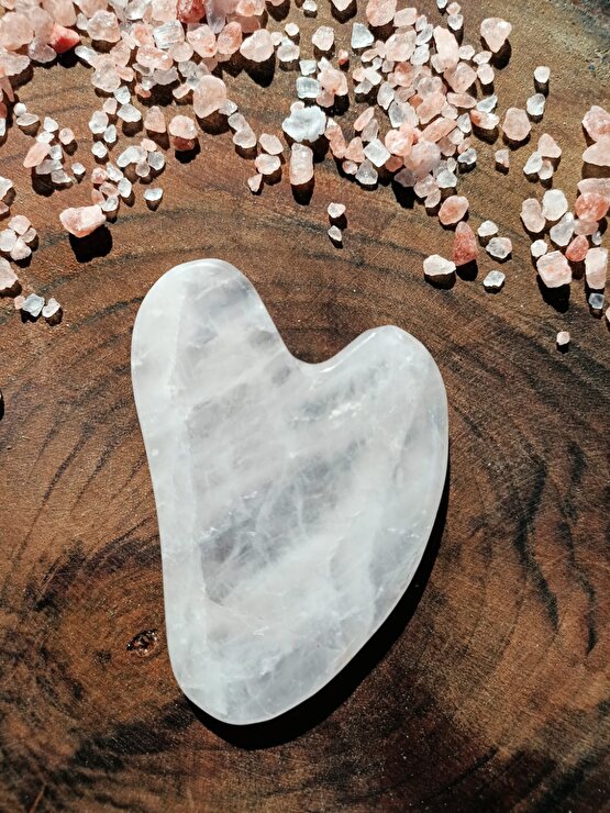 ALA AKTAR Pembe Kuvars Roller (Yüz Rulosu ) +Pembe Kuvars Gua Sha (Yüz Taşı)+Temizleme Tuzu IR11201