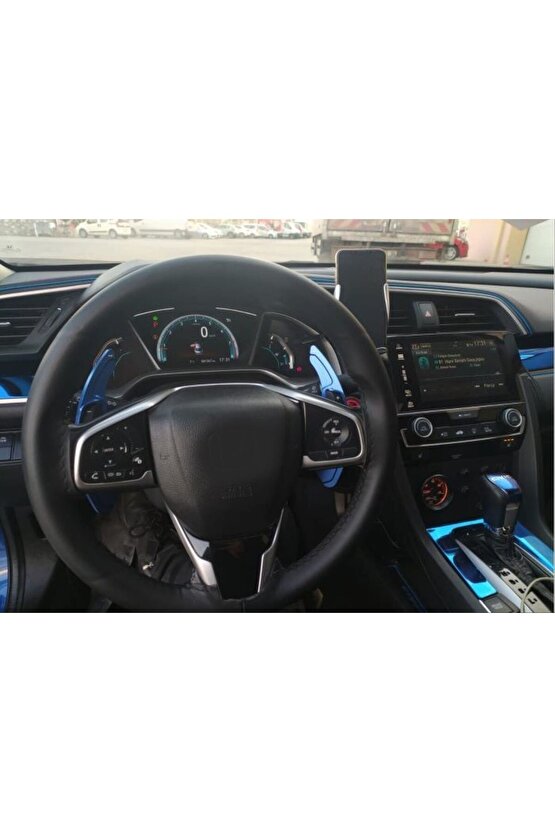 Honda Civic Fc5 Uyumlu Paddle Shift Vites Kulakçık Mavi 2016