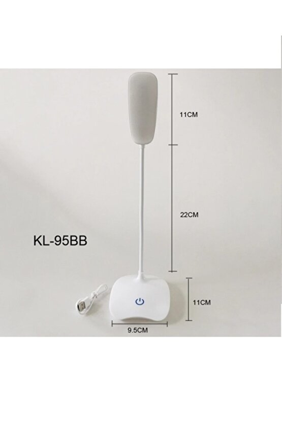 Şarjlı Masa Lambası Ayarlanabilir Beyaz 3 Modlu Işık Açaltıp Yükseltme