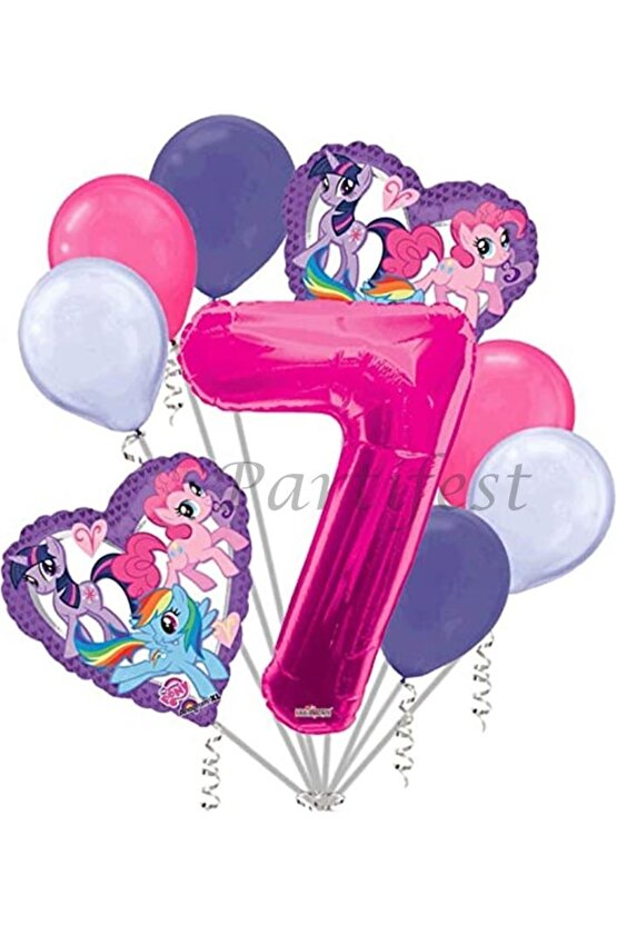 My Little Ponny Balon Set My Little Ponny Folyo Balon Set Konsept Doğum Günü Set 7 Yaş Balon