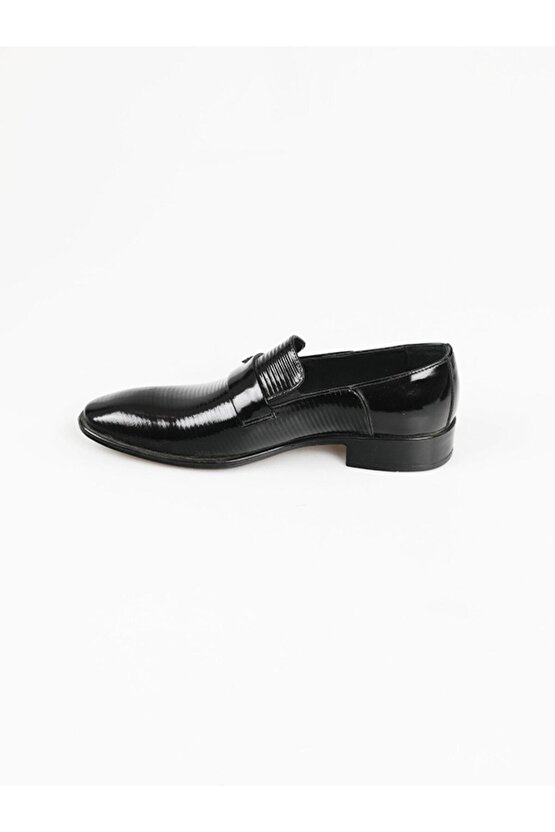 Hakiki Deri Siyah Erkek Klasik Ayakkabı Mt0900-black Shıny