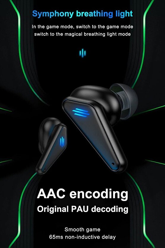 Bluetooth Lu Oyuncu Kulaklığı Kablosuz Işıklı Kulaklık