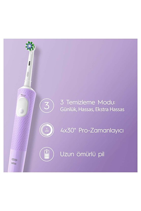 Şarjlıelektrikli Diş Fırçası Vitality Pro Lila Koruma Ve Temizlik