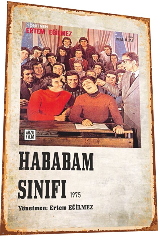 Hababam Sınıfı Ilk Film Yeşilçam Filmleri Retro Ahşap Poster 831