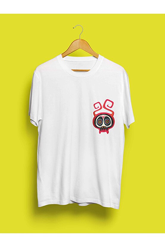 Kurukafa Baskılı Tasarım Basic Beyaz Tshirt