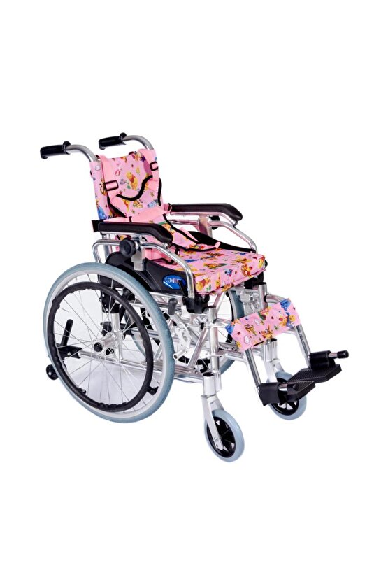 Comfort Plus KY980LQ-30 Alüminyum Pediatrik Özellikli Tekerlekli Sandalye Pembe