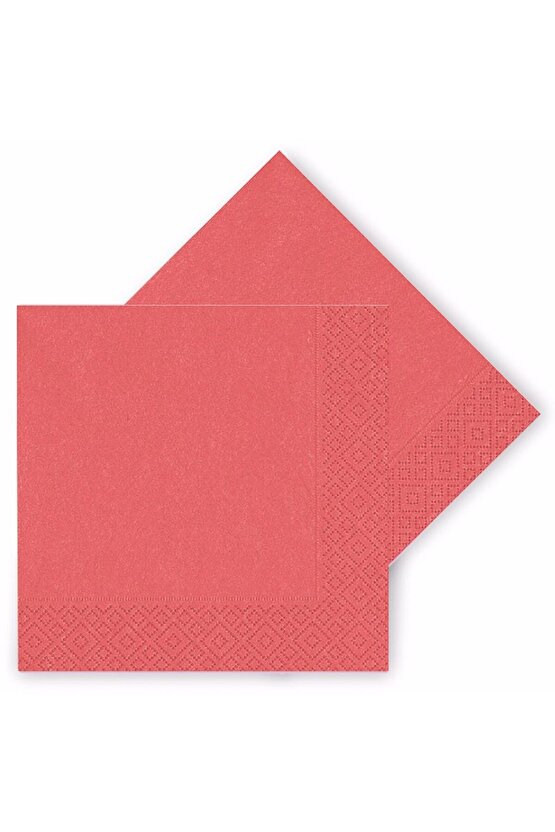Renkli Kağıt Peçete 20li Kırmızı Renk 33x33