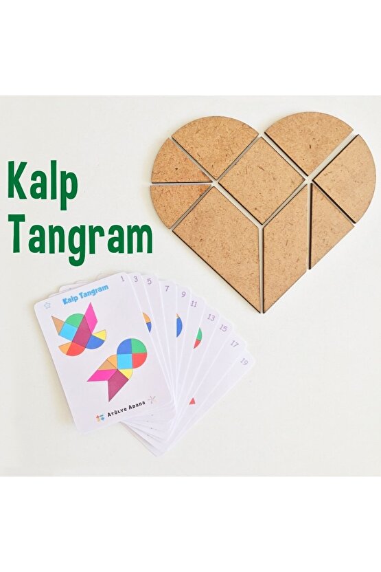 Kalp Tangram Ve T Tangram Akıl Zeka Mantık Matematik Eğitici Eğlenceli Beceri Oyunu
