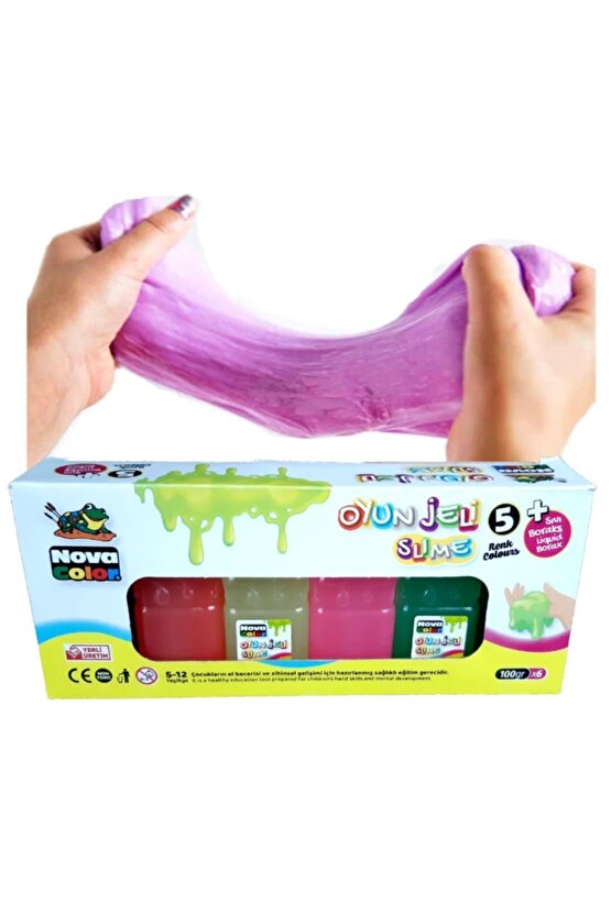 Oyun Jeli Slime 5 Renk + Sıvı Boraks Liquid Borax