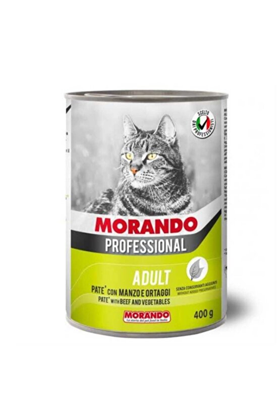 Neo Pet Market Morando Biftek Sebzeli Kedi Konservesi Ezme Pate 400gr x 12 Adet