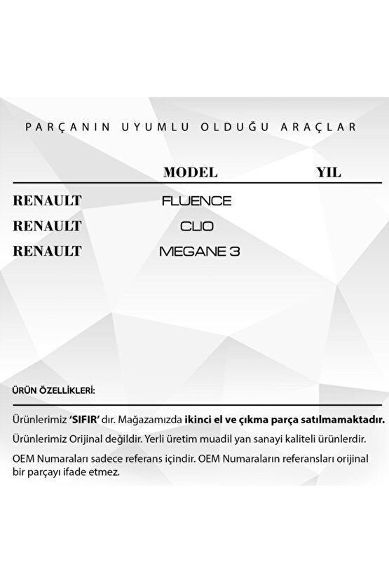 Renault Fluence, Megane 3, Clio Için Tavan Anten Çubuğu - 27 Cm -