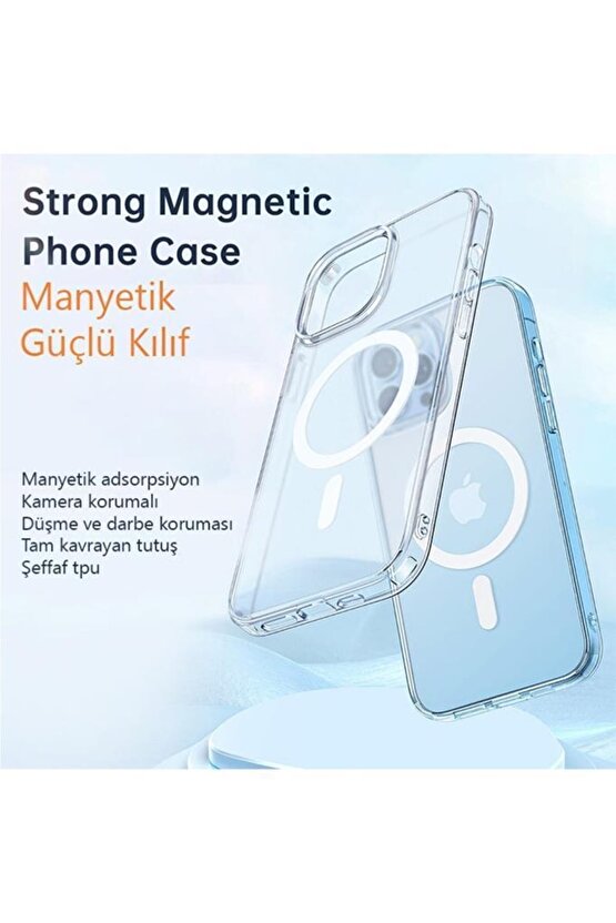Iphone 14 Plus Uyumlu Şeffaf Magsafe Kılıf Pc-3091