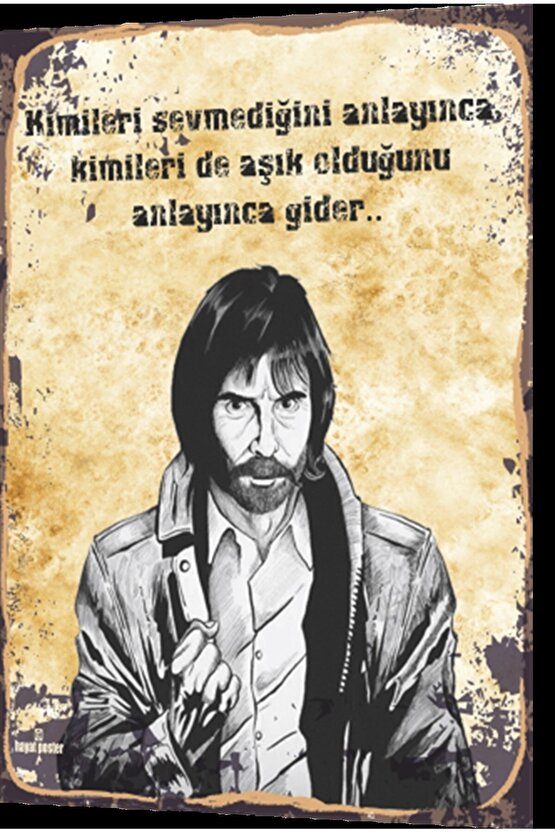 Behzat Ç. Replik Retro Ahşap Poster