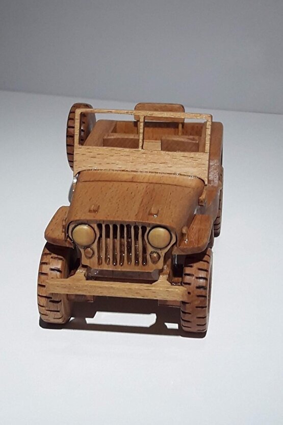 Ahşap Oyuncak Model Araba Serisi Jeep Cj-2a Willys Ao04