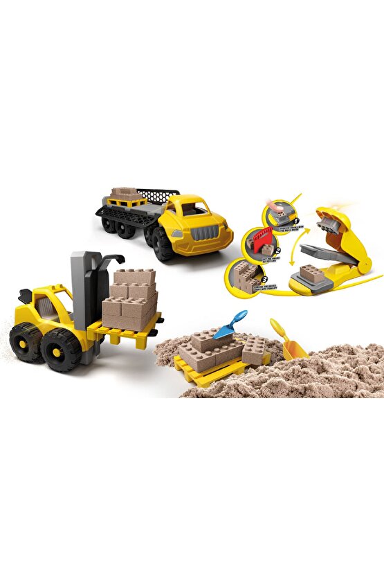 Forklift Operatör Kum Seti (750 Gr.) - Art Craft Kinetik Kum Seti - Oyun Kumu - Art Sand Kumu