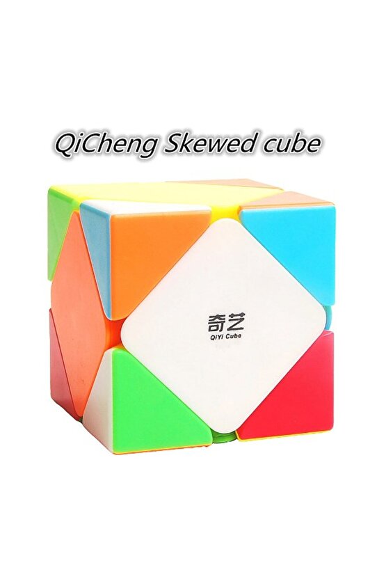 Qiyi QiCheng 3x3x3 Süper Hızlı Çarpık Eğik Akıl Zeka Küpü Oyuncak
