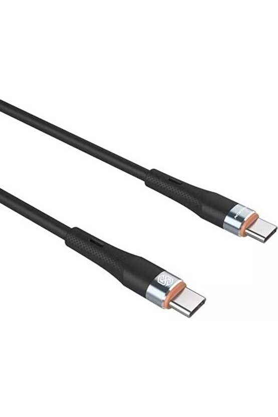 Typec Typec 27W Silikon Data Şarj Kablo 1.2m - Siyah