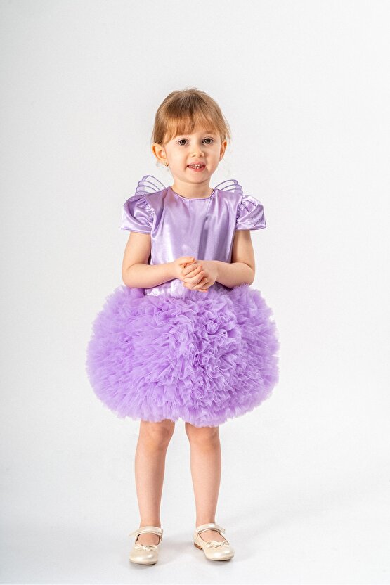 Kız Bebek Kız Çocuk Doğum Günü Parti Düğün Elbise Tüllü Tütü Astarlı Çocuk Giyim Bebek Giyim