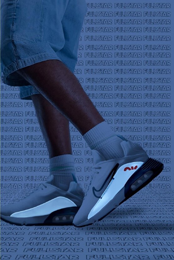 Air Max 2090 Reflector Unisex Sneaker Reflektörlü Beyaz Mavi Spor Ayakkabı