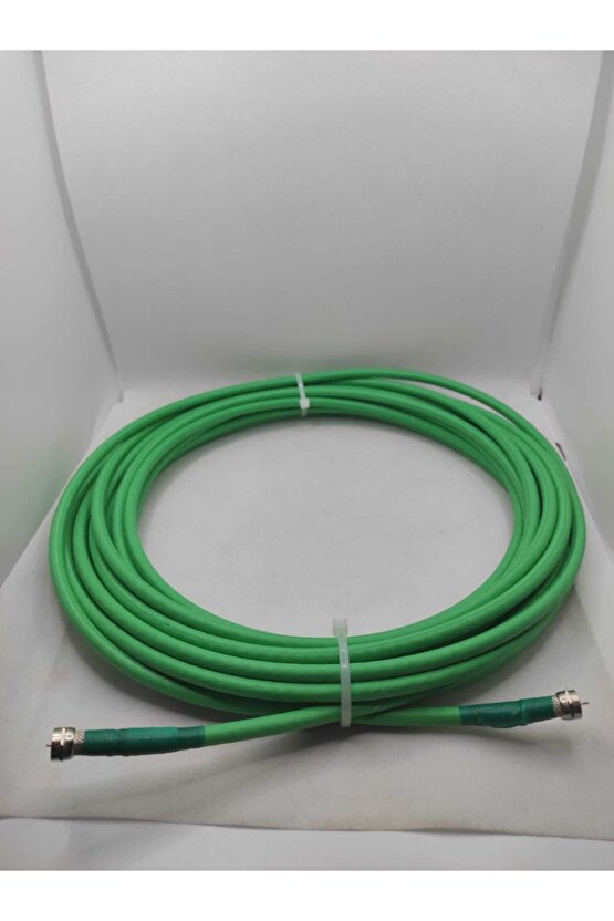 60 Metre Yeşil Uydu Anten Kablosu Uçları Takılı Rg6 U4 64 Telli 1. Sınıf Kablo 4k Fhd