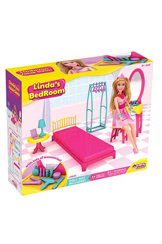 Lindanın Yatak Odası - Yatak Odası Oyuncak - Yatak Odası Seti - Barbie Yatak Odası