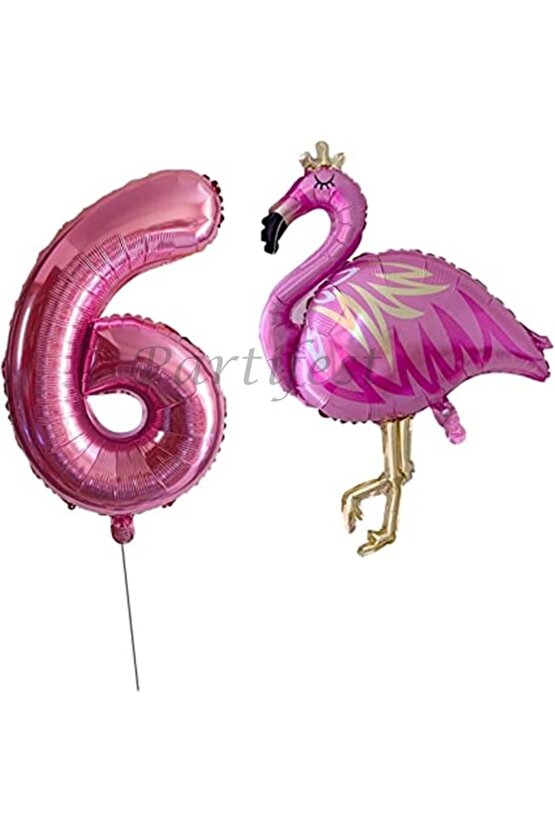 Flamingo Balon Set Flamingo Folyo Balon Set Konsept Doğum Günü Set 6 Yaş Balon