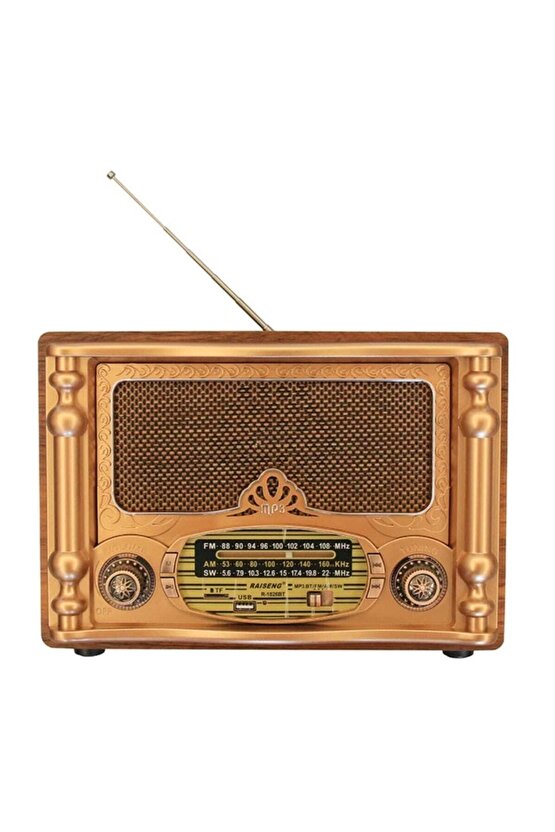 Büyük Boy Nostaljik Radyo Bluetooth Sd Kart Usb Girişli Kablosuz Hoparlör