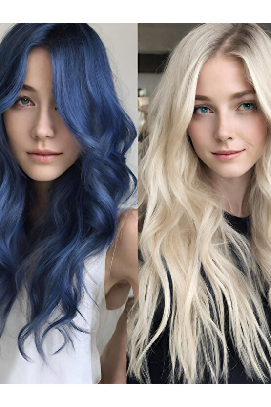Amonyaksız Mavi Renkli Saç Boyası 250 ml Kokusuz Su Bazlı Blue Hair Dye