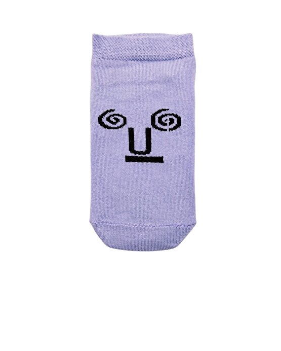 7li  Renkli Emoji Desenli Patik(Kısa) Çorap Seti