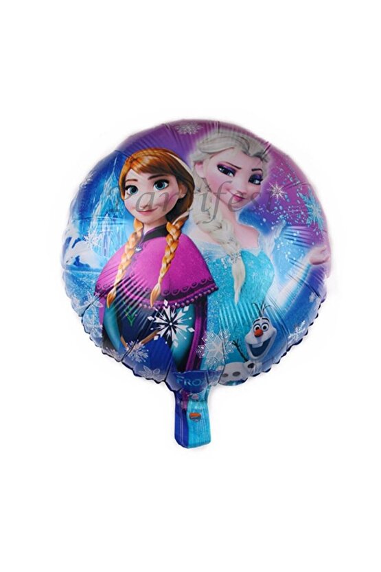 Frozen 6 Yaş Balon Set Karlar Ülkesi Folyo Balon Set Konsept Doğum Günü Set Yaş Balon