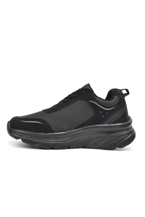 Dnp-1502 Siyah Kadın Kalın Taban Sneaker