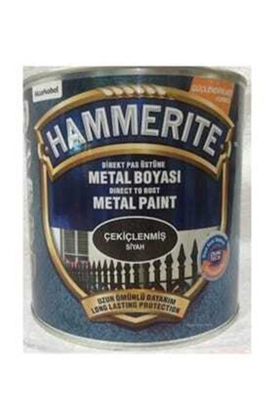 Siyah Hammerite Metal Ve Çelik Kapı Boyası 0,75 Lt