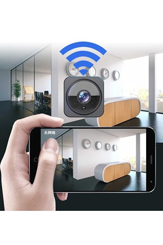 WiFi Mini ip Kamera Çift Sesli Dahili Telefon Kontrollü Gece görüşlü Mini Dijital Video Kamera