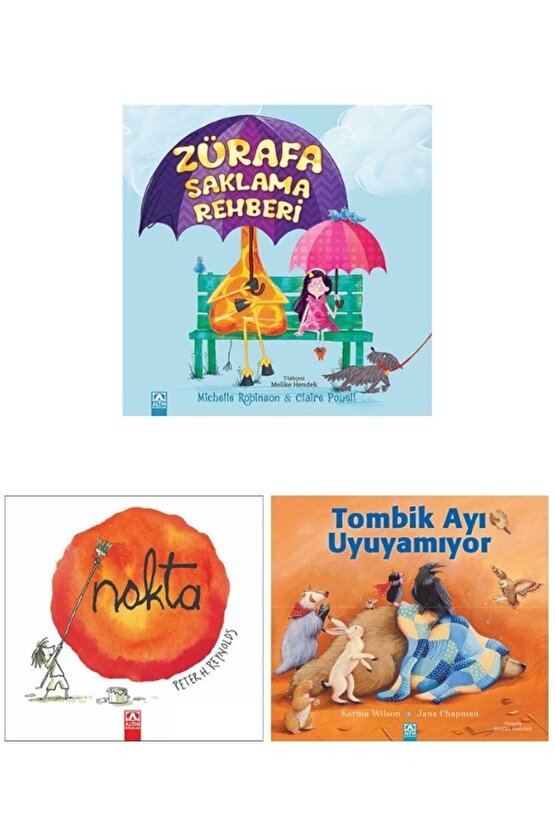 Doğa Okulları 4 yaş Okuma Kitap Seti, 1. Nokta, 2. Tombik Ayı Uyuyamıyor, 3. Zürafa Saklama Rehberi