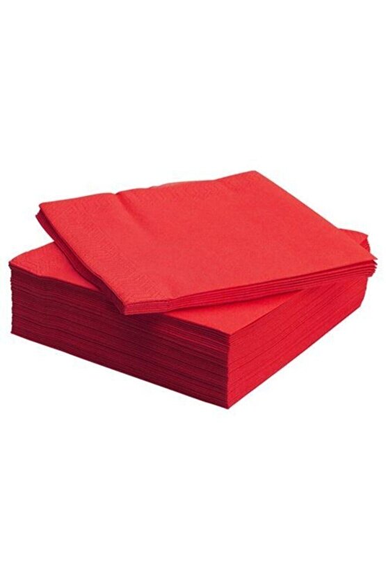 Kırmızı Kumaş Dokulu Aırlaıd Peçete 40x40 14 50li Paket
