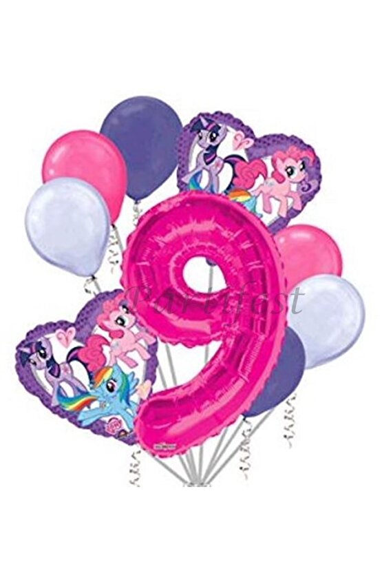 My Little Ponny Balon Set My Little Ponny Folyo Balon Set Konsept Doğum Günü Set 9 Yaş Balon