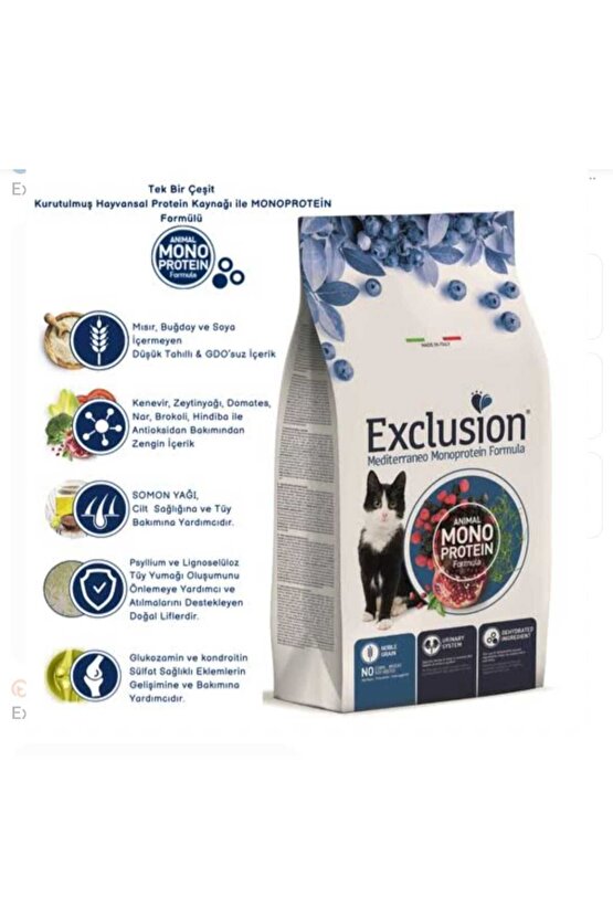 Neo Pet Market Exclusion Monoprotein Düşük Tahıllı Biftek Etli ve Narlı Kısır Kedi Maması 12 kg