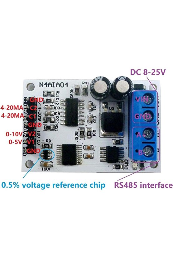 Modbus 4-20mA, 0-5V, 0-10V Analog Sinyal Modülü