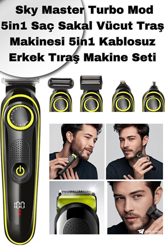 Şarjlı Tıraş Makinesi Saç Sakal Lazer Epilasyon Öncesi Kol Bacak Yanak Koltuk Altı Vücut