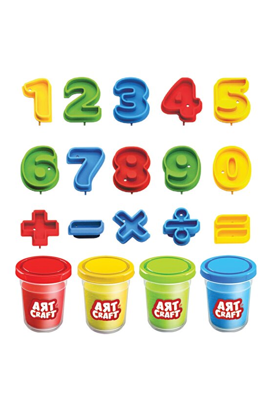 Sayılar Oyun Hamuru Sepeti - Oyun Hamuru Seti - Hamur Setleri - Hamur Kalıpları